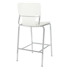 Avenue Six 26" Dorado Vinyl with Chrome Base Counter Stools, White, 2 Pack-Seat Height 26"