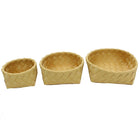 Cathay Importers Resin Round Basket, Natural, 3/Pack-Natural Colour; Woven resin material