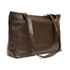 Ashlin Melia Ladies Classic Tote Bag, Dark Brown-Double handle construction.
