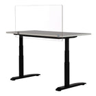 Safco Desktop Sneeze Guard - 47.5"W x 23.5"H - Clear-Helps reduce exposure to droplets and moisture produced by sneezing, coughing and talking