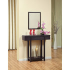 Brassex 10341 Console Table with Storage Drawer, 36 x 11 x 34, Dark Cherry-Storage drawer