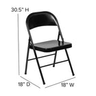 Flash Furniture HERCULES Series Double Braced Black Metal Folding Chair-Designed for Indoor and Outdoor Use