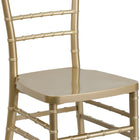 Flash Furniture HERCULES PREMIUM Series Gold Resin Stacking Chiavari Chair-One-Piece frame designed without use of screws