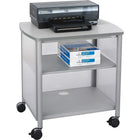 Safco Impromptu Machine Stand, Grey-Steel frame with translucent polycarbonate panels adds a touch of class to your office area