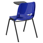 Flash Furniture Blue Ergonomic Shell Chair with Right Handed Flip-Up Tablet Arm-Designed for Commercial Use
