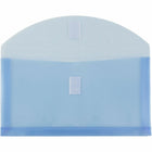 JAM Paper Plastic Envelopes with Hook & Loop #10 Booklet Wallet - 5.25" x 10" with 1" Expansion - Blue - 12 Pack -Size: #10 (5" L x 1" W x 10" H), Great for storing receipts, coupons, bank slips, folded documents, pens, and more! 