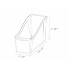 Storex Large Book Bin - Black - 6 Pack-Made of sturdy drop-resistant plastic