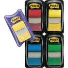 Post-it Flags, 1" Wide with Bonus Durable Tabs, Assorted Colours, 225 Pack-Ideal for marking, tabbing, highlighting, colour coding and indexing important information