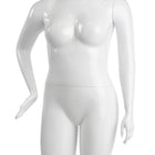 Can-Bramar RPPF-1 Plus Size Female Abstract Fibreglass Mannequin - Glass Base - Glossy White-Glossy White finish
