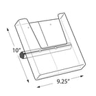 Azar Displays Brochure Side Shelf, 10" x 9.25" (300270)-Dimensions: 10H x 9.25W"