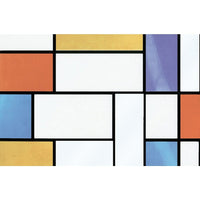 Fablon Mondrian Window Film Set of 2, Multicolor-Fablon sticky back plastic