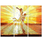 Designart Rays of Light 3-Panel Sensual Canvas Art Print, (PT2914-36 - 28)-Print