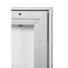 SECO Lockable Indoor/Outdoor Poster Frame Case - 24" W x 36" H - Silver-Includes mounting hardware (screws and plugs) and 2 keys