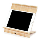 Cathay Importers Bentwood KD Tablet Stand - Light Brown-7"H x 7.75"W x 4.5"D when assembled. Very stable.