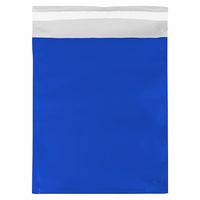 JAM Paper Foil Envelopes with Self Adhesive Closure, 10 x 13, Open End, Blue, 100 Pack (01323294B)-Blue