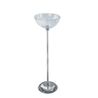 Azar Displays Single Bowl Floor Display (700950)-Clear Plastic & Metal