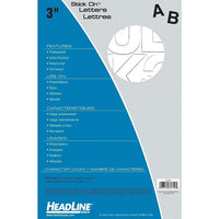 HeadLine 3" Helvetica Letters  -  White-Helvetica Font