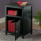 Winsome End/Night Table, Black-Assembly Required