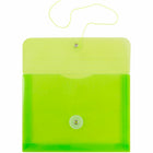 JAM Paper Plastic Envelopes with Button and String Tie Closure Index Booklet - 5.5" x 7.5" - Lime Green - 12 Pack -Size: 5.5" L x 7.5" W