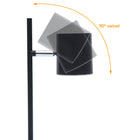 DAC Metal LED Desk Lamp with Rotating Head - Black-Durable: Metal construction, heavy weighted base