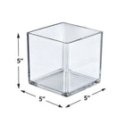 Azar Displays – Bac en polystyrène cristal de 5 po, cube (556305)-Faite de polystyrène cristal