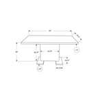 Monarch Specialties 1090 Dining Table - 35"X 60"/High Glossy White-66