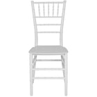 Flash Furniture - Chaise Chiavari empilable de la série HERCULES PREMIUM en résine blanche-Ensemble de 2 chaises Chiavari
