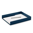Poppin Single Letter Tray - Slate Blue-Holds up to 300 sheets of paper or 2 slices of left-over pizza