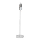 Futech 47"H Floor Stand with Hand Sanitizer Bottle Holder - Silver-Bottle Holder