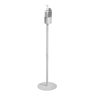 Futech 47"H Floor Stand with Hand Sanitizer Bottle Holder - Silver-Bottle Holder
