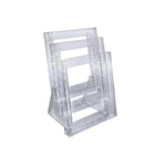 Azar Displays 3-Tier Letter Size Modular Brochure Holder For Counter, 2 Pack (252304)-Counter top measuring - 11"H x 8-1/2"W
