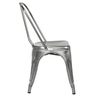 Nicer Furniture - chaise d'appoint industrielle empilable de style A Tolix en métal - bronze - paquet de 2-Chaise de style bistro empilable jusqu'à 8 chaises hautes pour un gain de place