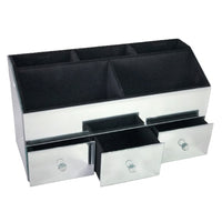 Elegance Mirrored Jewelry Organizer With 3 Drawers And 5 Compartments-The 3 Drawers Mirrored Organizer includes 5 extra storage compartment and a gorgeous mirrored finish, giving you plenty of space to house make up brushes, hair accessories, nail varnishes and more.