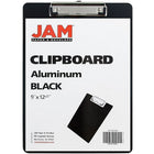 JAM Paper Aluminum Clipboard, 9" x 13", Black (331ALCbl)-Made from aluminum
