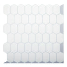 Truu Design Oval Peel and Stick Wall Tiles, 10 x 10 inches, White, 6 Pieces-Set: comes in a box of 6 premium quality wall tiles, suitable for smooth and clean surfaces