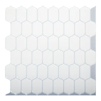 Truu Design Oval Peel and Stick Wall Tiles, 10 x 10 inches, White, 6 Pieces-Set: comes in a box of 6 premium quality wall tiles, suitable for smooth and clean surfaces