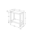 Monarch Specialties 2081 Accent Table - 22"H/Black/Black Metal-Assembly required: Illustrated instructions and all hardware are provided for convenience (additional tools may be needed)