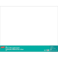 Staples Poster Board - 22" x 28" - White - 10 Pack-Smooth surface works well with paints, markers and adhesives so you can customize your display easily