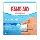 BAND-AID Brand WET-FLEX Bandages, Assorted, 60 Pack-Cushioned foam protection