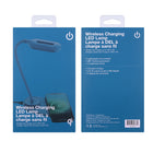 Basic Tech Wireless Qi Certified 10W Charging Pad Desk Lamp - Sea Blue-3 brightness levels