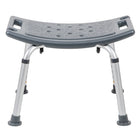 Flash Furniture HERCULES Series Adjustable Grey Bath & Shower Chair with Non-slip Feet-Medical Grade Shower Chair