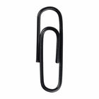 JAM Paper Colored Standard 1" Paper Clips - Black - 3 Packs of 100-Premium paper clips made from high quality vinyl coated steel wire