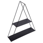 Truu Design Decorative Triangle Wall Shelf, 16 x 16 inches, Black-Material: made of high-quality, durable metal frame and shelves