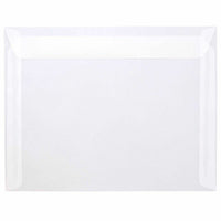 JAM Paper Booklet Translucent Vellum Envelopes - 9.5" x 12.625" - Clear - 25 Pack -Clear translucent vellum booklet envelope