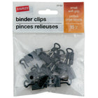 Staples Softgrip Binder Clips - Small 3/4" - Black - 15 Pack-Rubberized grip