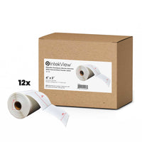 Premium Tape 4" x 3" (102 mm x 76 mm) Direct Thermal Labels - 1" (25 mm) Core - 12 Rolls-Direct Thermal Labels
