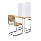 Mark Maker Coroplast Desk Partition - 23.5"H - White-Suitable for classrooms, libraries and cafeterias