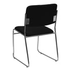 Flash Furniture HERCULES Series Black Fabric High Density Stacking Chair with Chrome Sled Base-Stacks up to 30 Chairs High