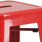 Flash Furniture 30" High Backless Red Metal Indoor-Outdoor Barstool with Square Seat-500 lb. Weight Capacity