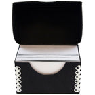 JAM Paper Kraft Ecoboard Business Card Box, Black Recycled Kraft with Metal Edge, 5 Pack (9064 202g)-Box type: Open lid